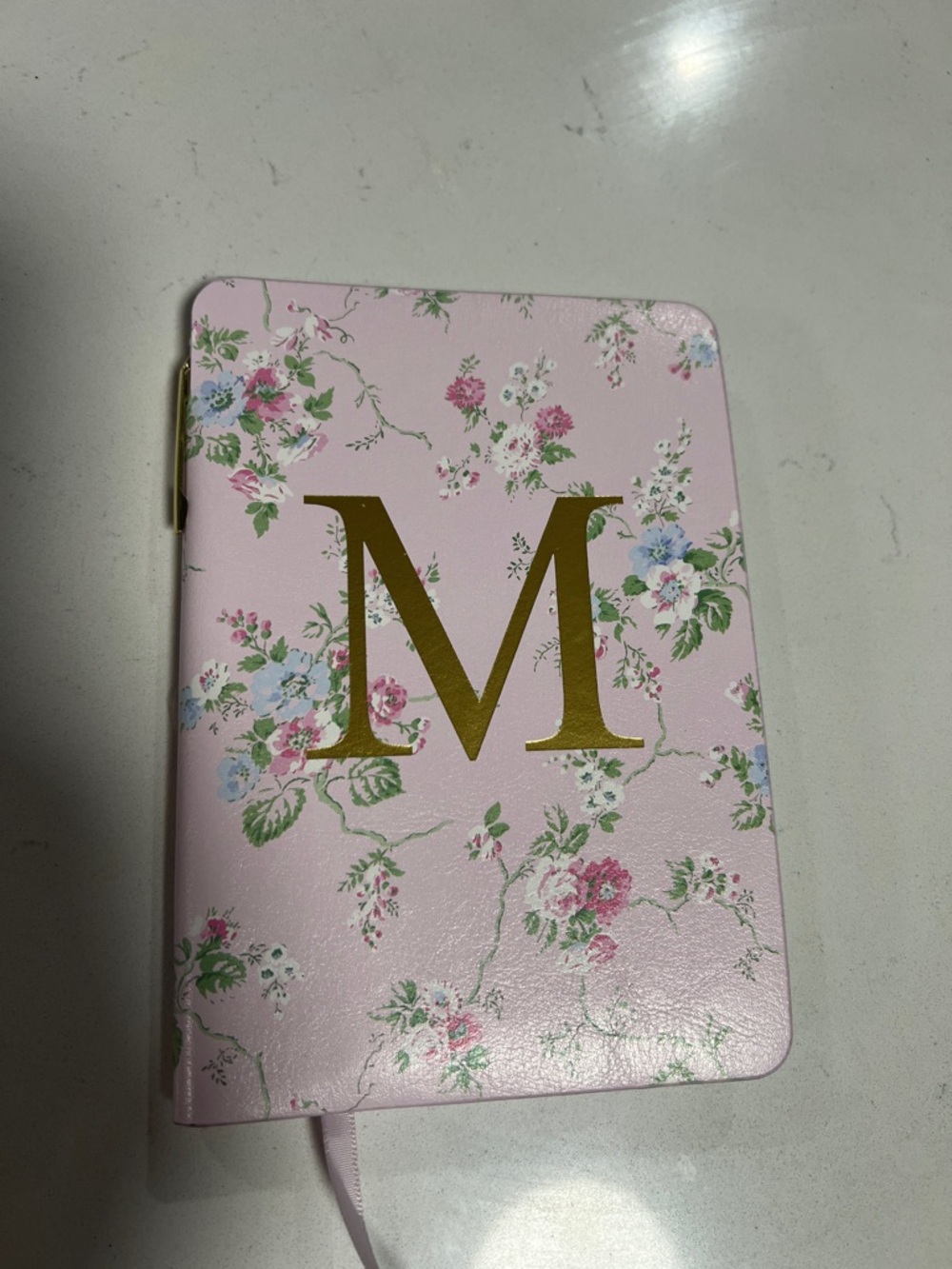 Monogram M Pink Floral Notebook & Prayer Book - Picture 2 of 5